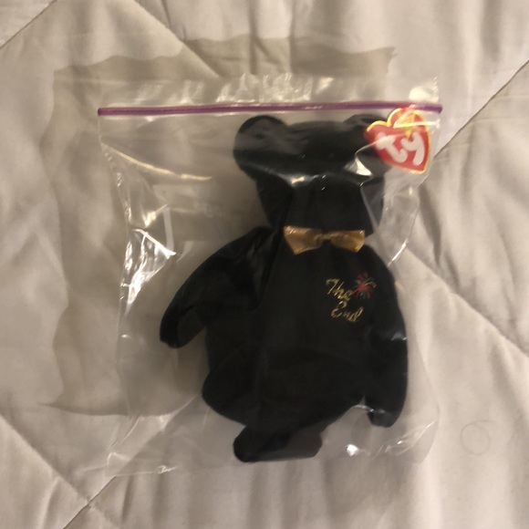 “The End” Bear TY Beanie Baby, Black Bear, Vintage Collectible 1999 - Picture 14 of 14